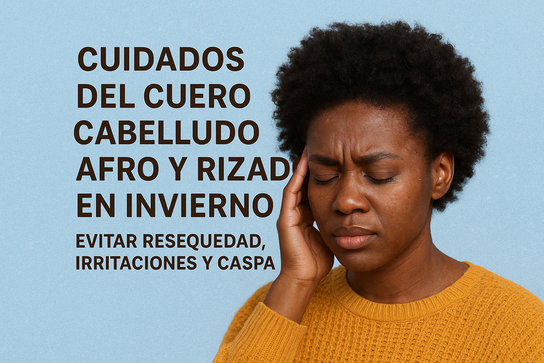 Cuidados del cuero cabelludo afro y rizado en invierno: evitar resequedad, irritaciones y caspa