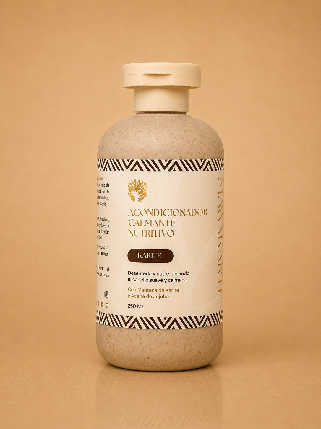 Acondicionador nutritivo de Karité para desenredar y suavizar cabellos secos, rizados y afro.