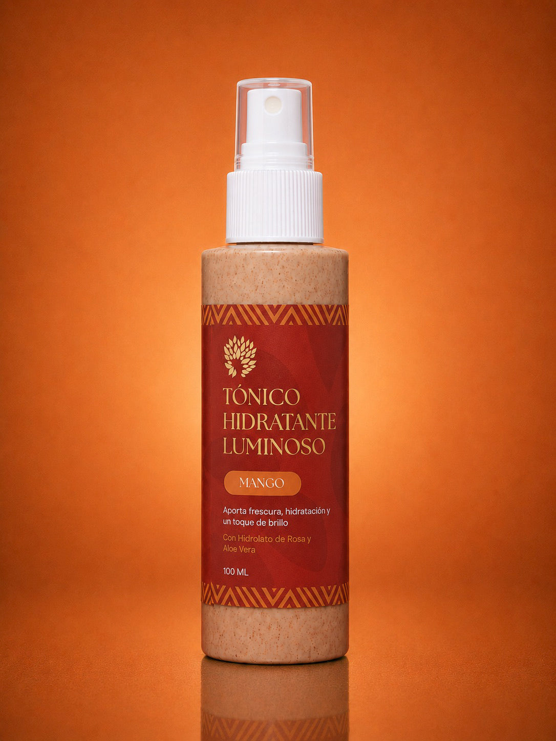 Tónico hidratante de Mango para refrescar y potenciar el brillo natural del cabello ondulado.